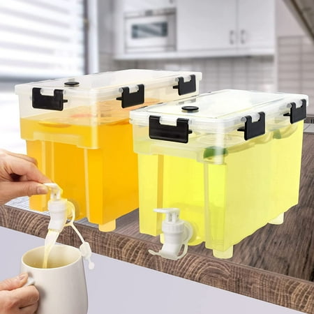 

2.5 gallon fridge drink dispenser with tap BPA free perfect for drinks and parties.