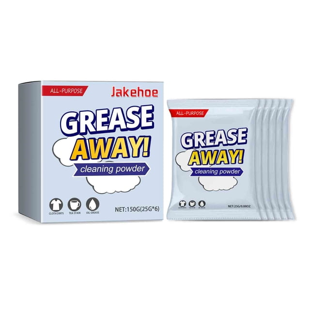 Pisexur Batería de cocina Limpiador en polvo descontaminante para cocina, elimina manchas de grasa, 25 g x 6 unidades para la cocina del hogar