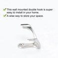 thumbnail image 5 of Dual Hooks Zinc Alloy Hook Coat Hat DIY Robe Hooks Clothes Hanger Holder w Screws 12pcs, Silver Tone, 5 of 7