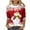 Red, variant on LEAVINGSUO Womens Fall Fashion 2023 Women's Fashion Printed Loose T-Shirt 3/4 Sleeves Blouse Round Neck Casual Tops