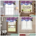 thumbnail image 6 of Tie Up Valances for Windows, Spring Flowers Adjustable Valance Curtains Window Treatment for Living Room, Purple Vine Lake Boat Grass Vintage Oil Painting Rod Pocket Kitchen Curtains 42x12 Inch, 6 of 9