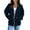 Navy#009, variant on STICHOU Womens Zip Up Hoodies Plus Size Casual Fleece Lined Sweatshirts Fall Fashion Jackets Comfort Warm Coat Winter Clothes Blue XL