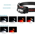 thumbnail image 3 of Lampe Frontale Rechargeable USB à 6 Modes 1000 Lumens, Torche Led USB, Étanche IPX4, Durable 6-8 Heures pour la Pêche, le Camping, la Lecture, la Randonnée, le Cyclisme, 3 of 4