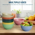 thumbnail image 4 of TINANA Wheat Straw Bowls: 26 OZ Bowls Set of 8, Microwave Dishwasher Safe, Lightweight Serving Bowls for Soup, Salad, Oatmeal - Multi Color, 4 of 6