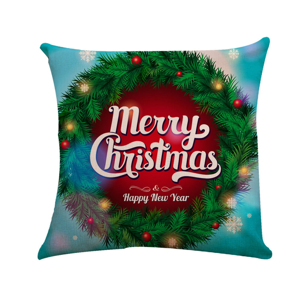 G Bescita Weihnachten Happy Santa Kissenhülle Dekokissen Throw Pillow Covers Bettwäsche Für Autos Sofakissen StartseiteDekorative Weihnachten Sofa Bett Home Decor Kissen Kissenbezug 