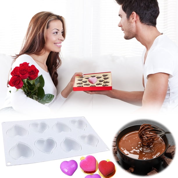 Xihbxyly Ventas de liquidación de hoy Kit para hornear pudín de chocolate con forma de corazón y lazo para el Día de San Valentín