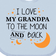 thumbnail image 4 of Inktastic I Love My Grandpa to the Moon and Back Boys or Girls Baby Bib, 4 of 4