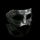 thumbnail image 4 of KAKOWELY Máscara de luchador griego romano para hombre, ideal para bailes de disfraces, bailes de máscaras y Halloween (plateada), 4 of 4