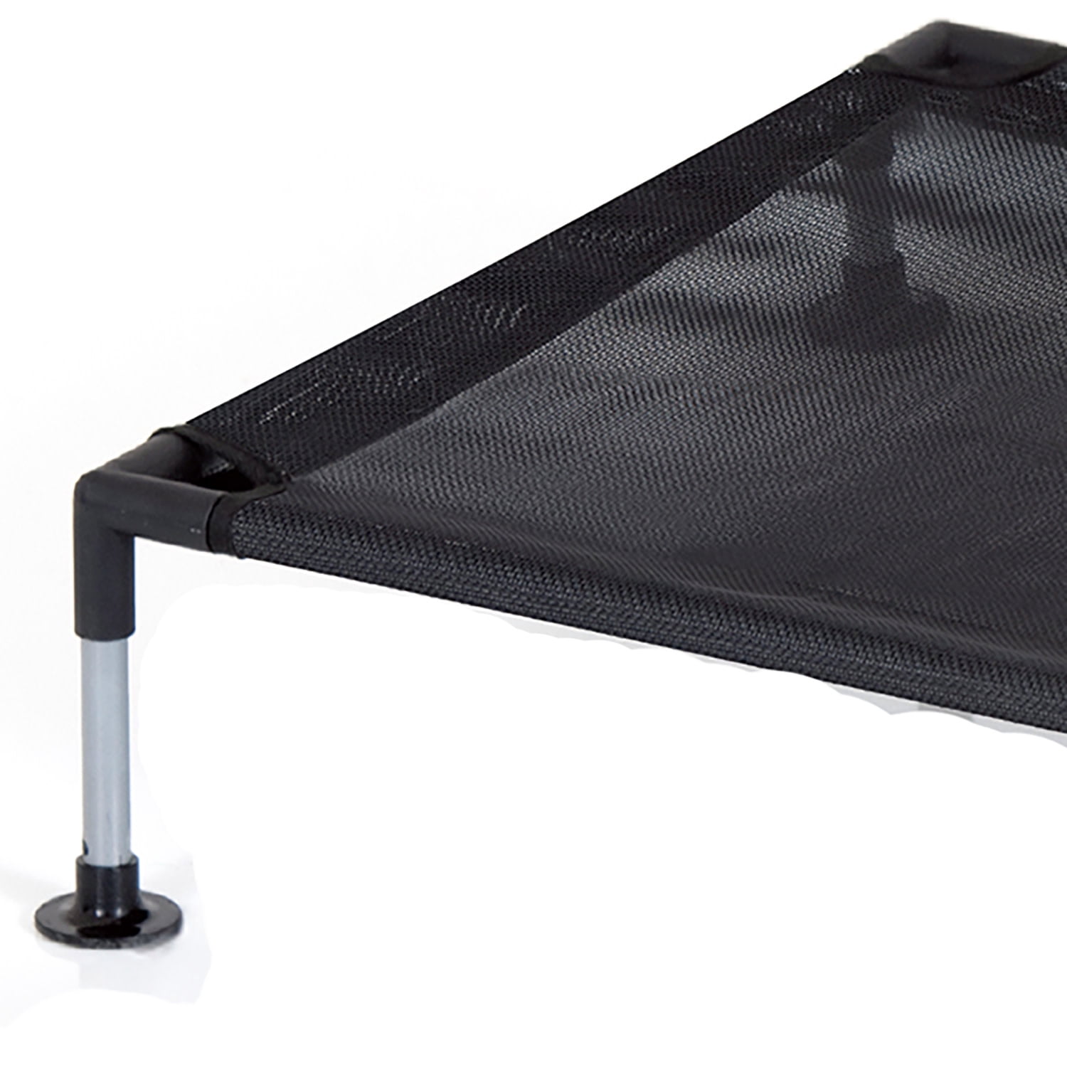 My Duque: COOLA Pet Bed - Small - Black, 23.5 x 18" Dog Lounger, Breathable Mesh Fabric, Elevated Structure For Joints, Steel Frame, Animal 30lb Cap