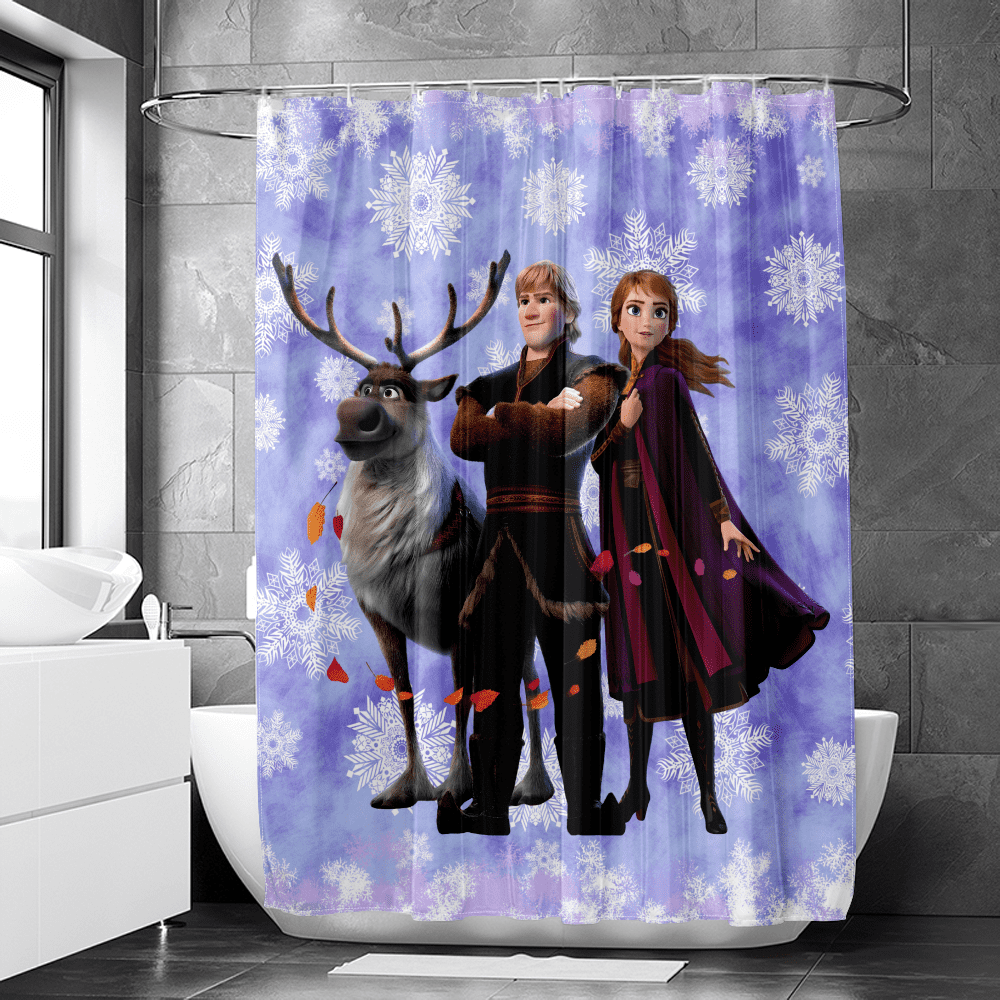 Frozen Shower Curtain, Shower Curtain Hook Water Proof Shower Curtain