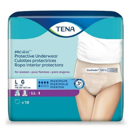 Tena ProSkin Incontinence Underwear for Women Maximum Absorbency Large 18 ct
