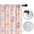 thumbnail image 4 of Blackout Kids Curtains,Pink Cow Dairy Pattern Childrens Insulated Curtains Set Of 2,Bedroom Essentials,Toddler Room Decor 42x84in(106x213cm), 4 of 5