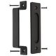 thumbnail image 3 of Manija de puerta corrediza de granero resistente y sin perforaciones, diseño de doble cara, manija de puerta corrediza sin ranura negra, manija de puerta abierta, 3 of 5