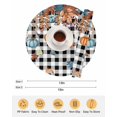 thumbnail image 6 of 15 Inch Round Placemats Set of 6, Orange Blue Pumpkins Fall Non Slip Heat Insulation PP Table Mats, Weeping Botanical Thanksgiving Plaid Washable Place Mats for Kitchen Dining Party Table Decor, 6 of 7