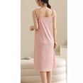 thumbnail image 3 of Defitshape Women's Cute Nightgown Sexy Soft Chemise Holiday Summer Nighties Lace Cool Comfy Sleepwear Sleeveless Sleep Dress Pink 0-2, 3 of 4