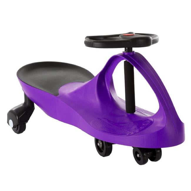 Photo 1 of ride on car, no batteries, gears or pedals, uses twist, turn, wiggle movement to steer zigzag car-purple, for toddlers, kids, 2 years old and up