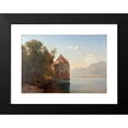 thumbnail image 2 of Janus la Cour 18x13 Black Modern Framed Museum Art Print Titled - Castle by Lake Geneva (1876), 2 of 5