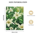 thumbnail image 2 of Nawypu  Flower Canvas Wall Art White Lily Floral on Green Picture Painting Giclee Print Artwork Framed Bedroom Bathroom Decorations Ready to Hang, 2 of 5