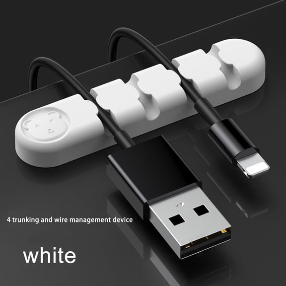 Harlier Cable Holder Clips, Cable Management Cord Organizer, USB Charging Clips Silicone Self Adhesive Wire Holders for Office Home Desktop USB Charging Cable Power Cord Mouse Cable