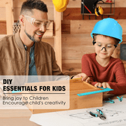 SHALL 26PCS Kids Tool Set, Real Tool Kit for Kids with 12 Tool Bag for Boys & Girls Age 6+, DIY Building, Woodwork & Construction