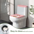 thumbnail image 4 of HELLHERO 2 Piece Set Toilet Dust Cover Set for Hotel Home Snowflakes Universal Bathroom Toilet Cover Set Elastic Edge, 4 of 8