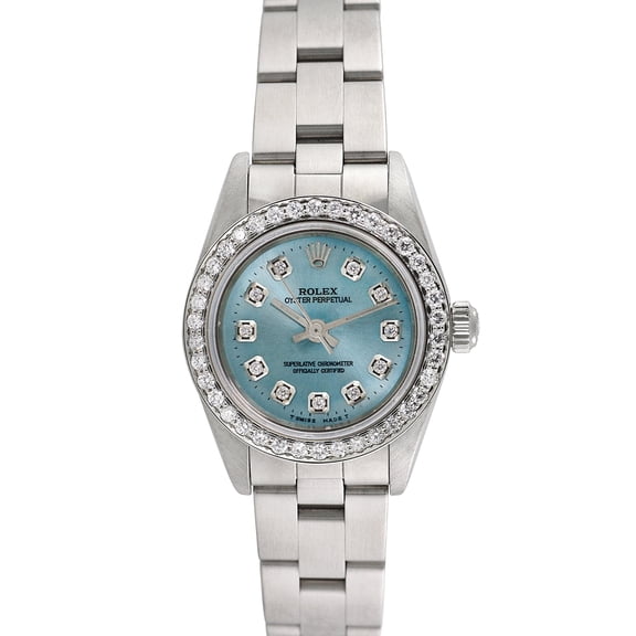 Pre-Owned Rolex Ladies Oyster Perpetual 25mm Stainless Steel Oyster Wristwatch