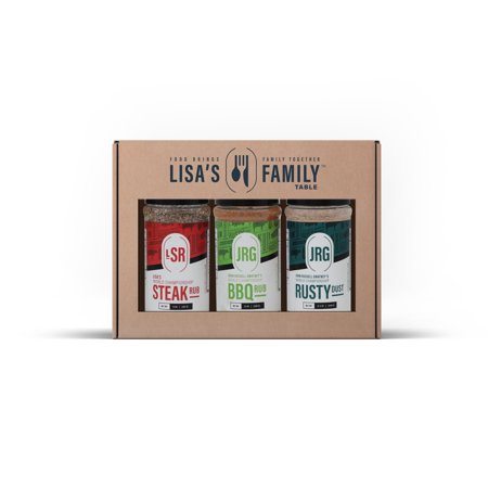 LISA’S FAMILY TABLE GIFT BOX SET - Rusty Dust  BBQ Rub  Steak Rub