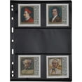 thumbnail image 1 of GHSDFBB Stamp Album Binder Stamp Protect Sleeve Album 10 Black PVC Inside Pages Stamp Pages, for Stamp Pages Collectors-3 Line, 1 of 7