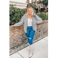 thumbnail image 4 of Abrigo PRETTYGARDEN de Forro Sherpa de Piel Sintética Gris Oversize M, 4 of 8