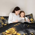 thumbnail image 5 of Homewish Animal Lion Boy Girl Bedding Comforter Set 2pcs,Chic Floral Golden Rose Twin Comforter Sets Microfiber,Abstract Vintage Flowers Wildlife Breathable Bedding Set,Ultra Soft Home Decor, 5 of 8