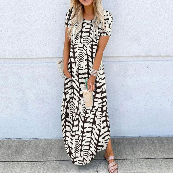 DailyTrove Women's Tie-Dye Striped Maxi Dress, Sleeveless, Bohemian Festival & Casual Wear, Soft Rayon Fabric