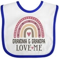 thumbnail image 3 of Inktastic Grandma and Grandpa Love Me Girls Granddaughter Rainbow Girls Baby Bib, 3 of 4