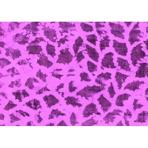 Ahgly Company Indoor Rectangle Abstract Pink Modern Area Rugs, 2' x 3'