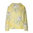 thumbnail image 7 of YunPes Unisex Kids Hoodie Boys Girls Waffle Textured Sweatshirt Cute Ghost Print Long Sleeve Hooded Pullover Spring Fall Clothes, 7 of 7