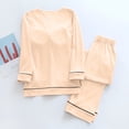thumbnail image 5 of CQXIDFH Pajamas for Women Set Plus Size V-Neck Pajama Set with Built-in Support Long Sleeve Loose Casual Home Wear Lounge Sets Sleepwear, 5 of 6