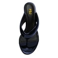 thumbnail image 2 of FSJ Women Round Open Toe Thong Stiletto Mule Sandals High Heel Slip On Flip Flops Comfortable Summer Shoes Size 8 Blue, 2 of 4