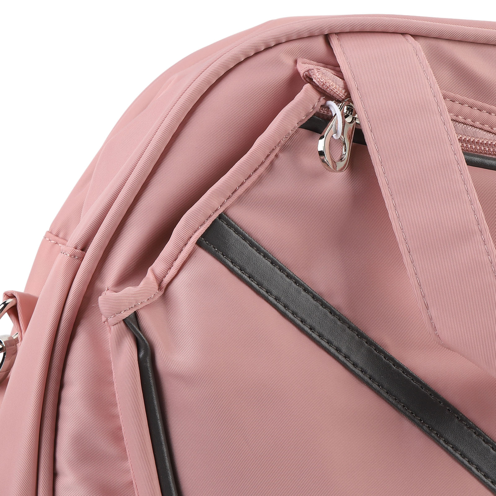 Rupoun Unisex Large Capacity Tennis Racket Bag with Adjustable Strap, Waterproof Oxford Cloth Badminton Handbag, Pink