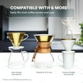 thumbnail image 4 of Paperless Stainless Steel Pour Over Coffee Filter \u2013 Reusable and Permanent Coffee Cone Dripper for Ovalware, Chemex, Hario and Other Carafes (Titanium Gold), 4 of 8
