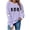 Purple, variant on HAOTAGS Women Halloween Sweatshirt, Crewneck Fall Fall Long Sleeve Pullover Tops Graphic Tops Black M