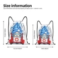 thumbnail image 2 of Kdxio Medicine Gnome Truck Red Print Drawstring Backpack Bag,Waterproof Draw String Back Sack, Gym Drawstring Bags Swim Bag For Unisex, 2 of 5