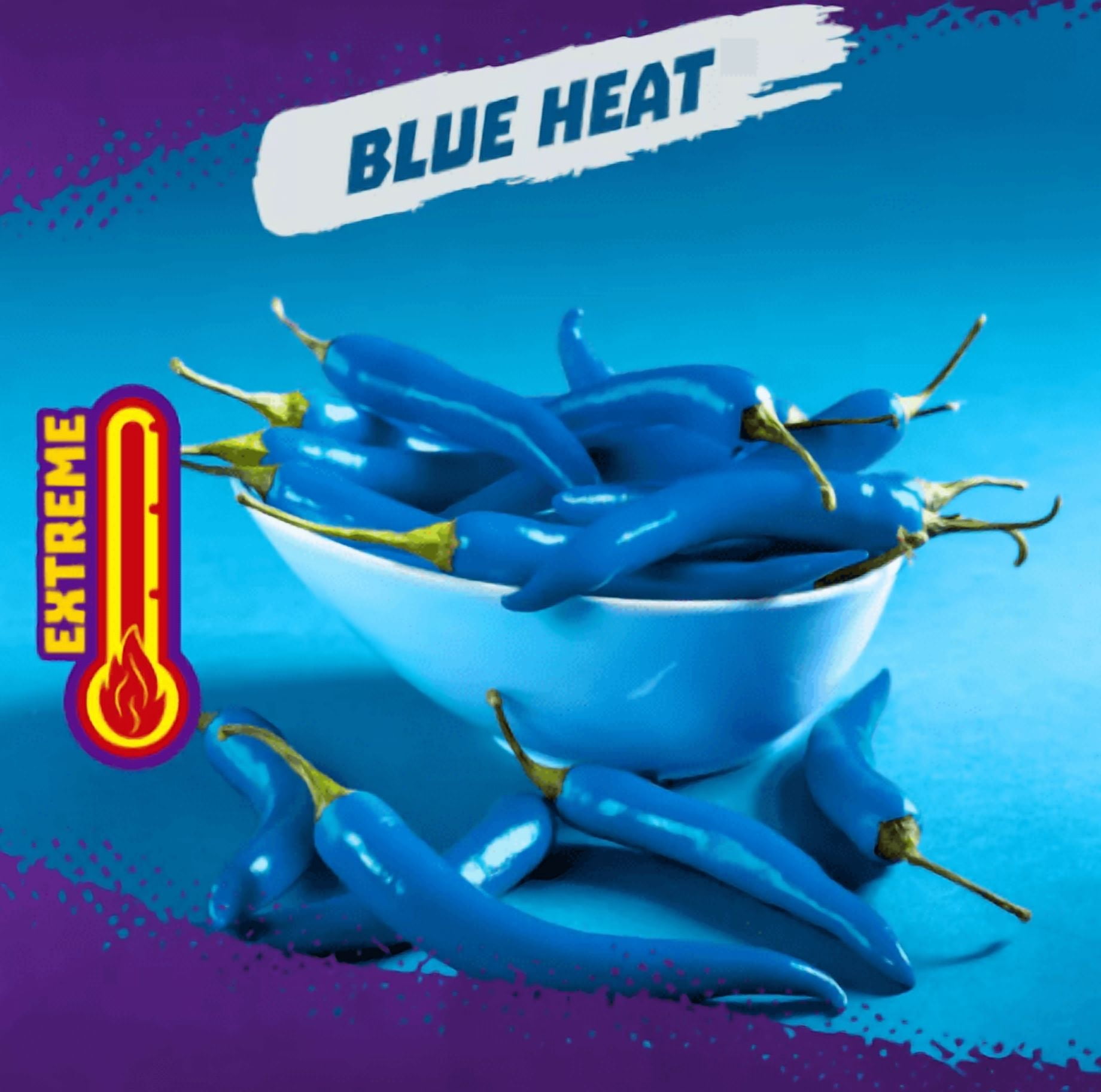 Takis Blue Heat Hot Chili Pepper Flavored Rolled Tortilla Chips, 3.25 oz (Pack of 20)