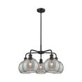 thumbnail image 7 of 516-5CR-SN-G1213-8SM Innovations Lighting Athens Deco Swirl - 5 Light Stem Hung Chandelier In Industrial Style-15.38 Inches Tall and 26 Inches, 7 of 7