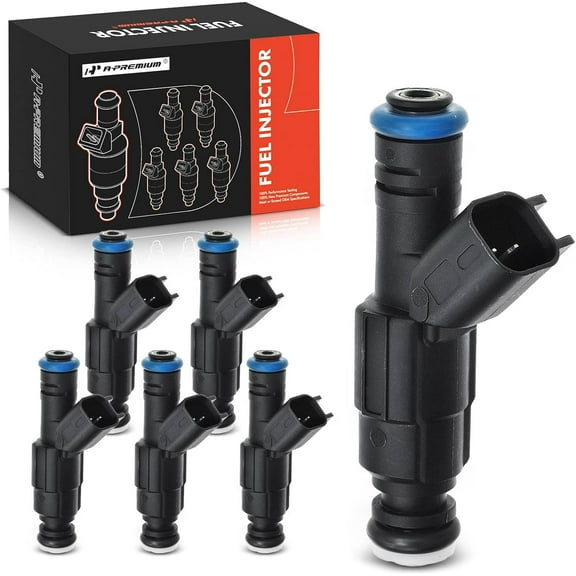 A-Premium Fuel Injectors Compatible with Chevrolet Equinox 2005-2009 V6 3.4L & Pontiac Torrent 2006-2009 V6 3.4L, Set of 6, Replace# FJ704, 0280156182