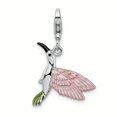 thumbnail image 1 of 925 Sterling Silver Hummingbird Necklace Pendant Charm Bird, 1 of 5
