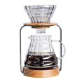thumbnail image 1 of SOTECH Pour Over Coffee Station Dripper Stand Coffee Filter Wooden Filter Holder Glass Server with Paper Coffee Filters, Coffee Maker Stand Set for C, 1 of 9