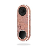 MightySkins NEHEL-Pink Marble Skin for Nest Hello Video Doorbell - Pink Marble