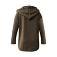 thumbnail image 6 of jtjvou Oversized Sweatshirt for Women Loose Fit Casual Long Sleeve Button Hooded Sweatshirts Hoodies with Pocket Brown XXL, 6 of 6