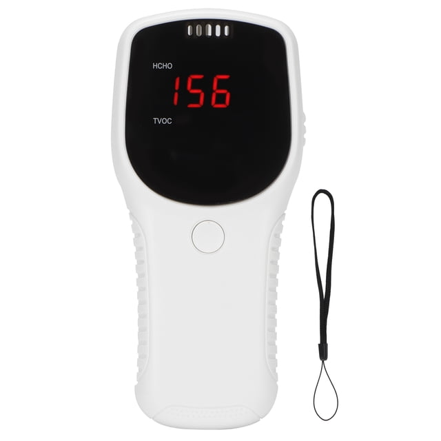 Detector de formaldehído portátil interior hogar TVOC Monitor de calidad del aire analizadores de gas blanco