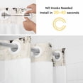 thumbnail image 5 of Black Bear No Hook Shower Curtain Waterproof, Bathroom Curtains with Snap in Liners and See Through Top Window, Farmhouse Forest Animals Vintage Hotel Style Bathtub Curtains Shower 36"Wx78"L, 5 of 8
