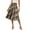 Camel, variant on WTOBBY Women's Casual High Waist A-Line Skirt with Floral Print and Pockets, Polka Dot Stripe Design Skirt for Bohemian Style, Elastic Waist for Comfort,Camel L